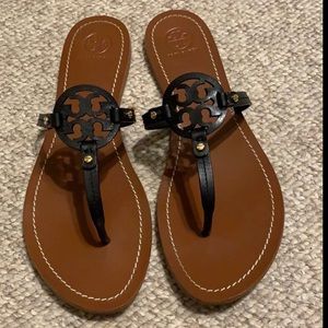 💞Tory Burch Mini Miller Sandals Black Size 11💞
